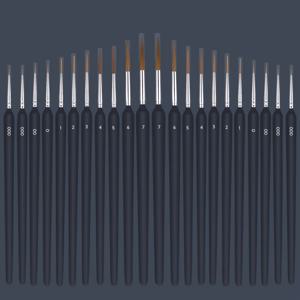 TEMU 22개 미세 디테일 페인트 브러쉬 세트 - 튼튼하고 정밀한 미니어처 브러쉬 - 40K, 모델 및 미술 페인팅에 이상적 - 복잡한 디자인을 위한 고품질 디테일 팁