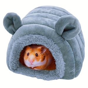 TEMU 초소형 동물들을 위한 고급 펫 침대 - 옥스포드 원단, 매우 부드러운 플러시 패딩, 미끄럼 방지 바닥, 기니피그, 햄스터, , 토끼, 친칠라에게 이상적