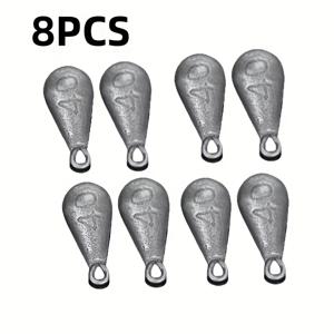 TEMU 해저 낚시용 철제 싱커 8개 세트. 빠른 침강 회색 철제 싱커. 배스 및 마끼롤이 타겟팅을 위해 특별히 제작됨. 각인된 미끄럼 방지 싱커. 내구성이 뛰어난 바다 낚시 싱커. 전문적인 보트 낚시 및 바닥 낚시 추가