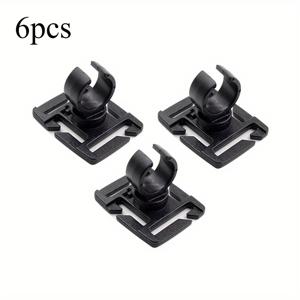 TEMU 6개입 회전식 U자형 링 손전등 거치대 - 배낭, 하이킹 장비, 물병 등에 적합 - 내구성强的 PC 소재의 매트 표면, 안전 클립 디자인, 야외 및 캠핑용, 하이킹 액세서리, 견고한 구조