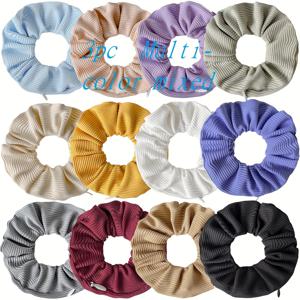 TEMU 3/5 가로 긴 패브릭 지퍼 대장 머리끈 간편한 작은 구멍 포니테일 대장 링 남녀 공용 헤어 액세서리 범용 스웨이드 유럽 및 미국 인기 트렌드