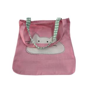 TEMU 2025년 신상 일본 스타일 여성 숄더백 다용도 간편 캔버스 여성 가방 귀여운 만화 고양이 머리 핑크 숄더백