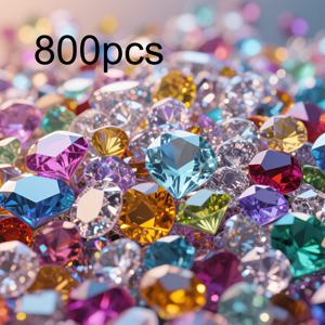 TEMU 800개 8mm 혼합 컬러 꽃병 필러