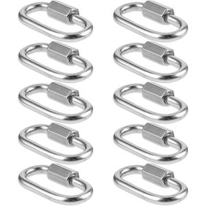 TEMU 10개 자동잠금 나사, 퀵링크 잠금 버클 , 키 나사 체인 링크 잠금 클립, 백팩, 그네, 텐트, 물병, 열쇠에 적합