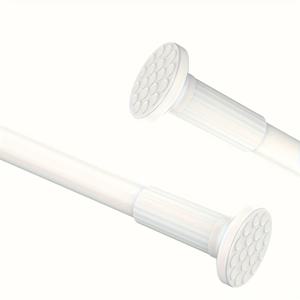 TEMU 클래식 조절식 텔레스코픽 커튼봉, 92cm-430cm/36-169인치 무타공 수축식 스프링봉, 녹 방지 강철 소재, 실내/실외용