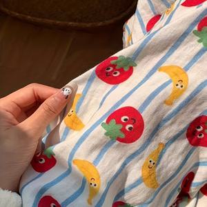 TEMU 여성용 귀여운 만화 바나나 토마토 바지, 봄, 가을, 겨울용 새로운 라운지웨어, 캐주얼 루즈핏 워킹 트라우저