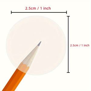 TEMU 1500개 원형 자체 접착 PET 실링 라벨 - 봉투 및 포장용 광택 장식 스티커, 내구성 있는 플라스틱 표면, 간편한 부착, 안전한 밀봉에 이상적, 포장 라벨 | 광택 끝 | 종이 재질, 학교 라벨, 이름표