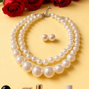 TEMU 4개 세트 모조 진주 목걸이, 우아하고 스타일리시하며, 직장, 파티, 데이트와 같은 중요한 행사에 적합합니다. 이 목걸이는 어떤 이브닝 가운, 티셔츠 또는 청바니와도 잘 어울려, 어버이날, 카니발, 크리스마스에 이상적인 액세서리입니다.