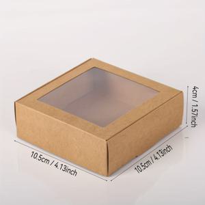 TEMU 그녀/남자를 위한 선물, 갈색 창문형 디스플레이 상자 30개입, 간편하고 우아한 포장 상자, 파티 선물 상자, 비누 및 건조 꽃 포장, 비즈니스 이벤트 포장, 가족 및 친구 모임 상자에 적합