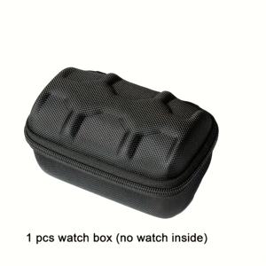 TEMU 2개 카드 슬롯 오렌지색 시계 보관함, 충격 방지 스펀지 베개 포함, 휴대용 여행용 하드 쉘 시계 보호, 가정용 시계 보관, 선물용