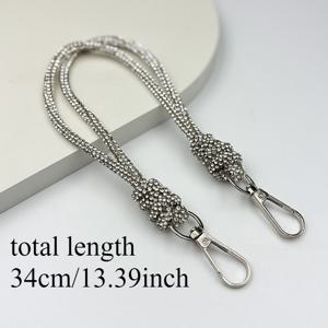 TEMU 여성을 위한 스타일리시한 핸드백 체인 스트랩 1개, 라인스톤 장식. 탈부착 가능한 크로스바디 스트랩은 루프 및 매듭 잠금 장치가 있어, 이불, 캐주얼, DIY 지갑 제작에 적합한 가방을 위한 다용도 액세서리로 적합합니다.