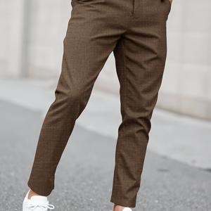 TEMU 남성 캐주얼 패션 드레스 팬츠 레그 바지