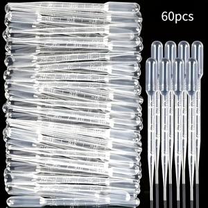 TEMU 60/150개 0.1oz 플라스틱 일회용 레진 스포이드 | 에폭시 레진 주얼리 제작, 소규모 사업 용품을 위한 계량된 플라스틱 피펫