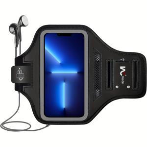 TEMU 아이폰 11부터 17까지, 프로 맥스 및 플러스 포함, 카드 및 열쇠를 위한 포켓이 있는 팔찌형 휴대폰 거치대 (최대 6.9인치 휴대폰 호환)