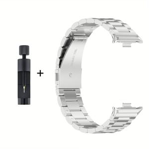 TEMU Redmi Watch 6, 5, 4, Xiaomi Mi Band 9 Pro, 8 Pro 호환 스테인리스 스틸 메탈 스트랩, 교체 가능한 팔찌