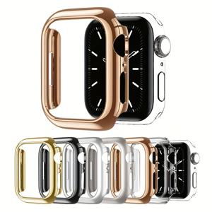 TEMU 6개/세트 남녀공용 캐주얼 패션 PC 홀로우 아웃 워치 케이스 방탄 보호 커버, 애플워치 40/41/42/44/45/46/49mm, 애플워치 시리즈 울트라/SE/11/10/9/8/7/6/5/4, 스마트워치 케이스 액세서리