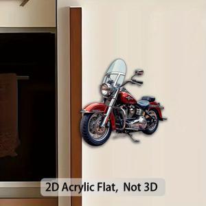 TEMU 아크릴 냉장고 자석 1개, 2D 평면 장식 명판, 레트로 패턴, 레드 바디, 모던 디자인, 주방 장식용, 냉장고 스티커, 레트로 컬렉션, 집 꾸미기 및 개인 공간용, 개성과 스타일 추가, 2D 평면