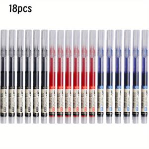 TEMU 18개입 고품질 리트랙터블 젤펜, 학교 및 사무실용 심플 문구, 미니 펜, 지우개 젤펜, 남성용 귀여운 리트랙터블 펜, 일상 필기, 학용품, 디자인, 컴팩트 사이즈, 부드러운 필기, 내구성 있는 구조, 리트랙터블 펜, 파인 팁 펜, 업무 및 사무실 필수품