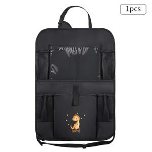 TEMU 귀여운 공룡 별자동차 시트 등받이 수납 가방 1개, 여행용 수납 가방 겸용 시트 수납함, 대용량 디자인, 경량의 튼튼한 패브릭 소재, 자동차 뒷좌석 필수품 홀더, 장난기 넘치는 사자 디자인, 메쉬 포켓 기능