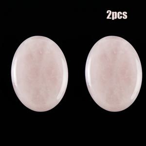 TEMU 눈 피부 관리를 위한 핑크 스톤 마사지 패드 2개입, 온열 및 냉찜질에 적합, 가정, 사무실, 레저, 야외 여행 및 휴대용 사용에 완벽