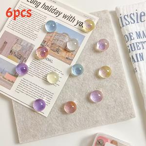 TEMU 사진벽 코르크보드 고정 및 장식용 크리에이티브 투명 글리터 반원형 압정