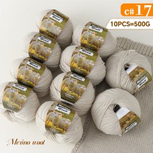 TEMU 10모듬, 500g, 품질 양모 니트 실, 부드럽고 피부 친화적인 멀티컬러 실, 핸드다이 멀티컬러 블렌딩, 풍부한 질감, 고품질 소재 厳選, 뜨개질 및 코바늘 DIY 용품, 스웨터, 스카프, 모자, 숄, 수공예품용—중간 굵기 니트, 가을 및 겨울 시즌용