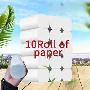 TEMU 10롤 600g 대용량 화장지, 품질 티슈, 경제적인 가정용 팩, 일상적인 가족용, 욕실 비닐봉지 보충용, 임차인 필수품으로 적합