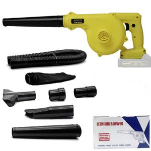 TEMU [국내발송] MFOIAY 21V 2000mAh 21V 고속 충전기 포함 무선 전동 잎사귀 불러, 잔디 관리, 차량 건조 및 애완동물 털 제거용 2-in-1 컴팩트 블로워