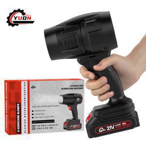 TEMU 21V 무선 송풍기 미니 터보 블로워 충전 낙엽 청소기 블로워 에어건 세차 제설 청소기 산업용 공업용 배터리2개