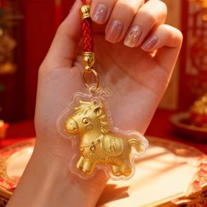 TEMU PURINOSE 2개 금세돈 핸드폰고리, 캐릭터 포니 키링, 가방걸이, 새해맞이