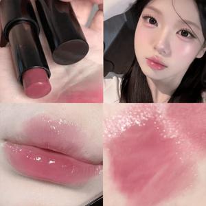 TEMU 광택 투명 저포화 립스틱, 핫템 걸그룹 컬러 립글로스, 수광 미러 립밤, 고포화도 하얗게 보임, 보습 끈적하지 않음, 립스틱 블러셔 , 일상 너드 메이크업 연한 입술, 드래곤프루트 컬러