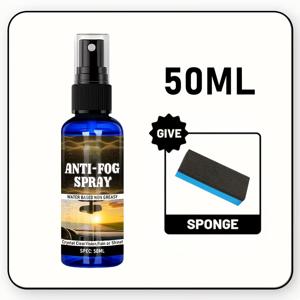 TEMU 1.69oz 내구성 강한 안개방지 및 방수 렌즈 스프레이 - , 윈드실드, 안경, 휴대폰 화면, 카메라용 - 유성 성분 없는 물기반 포뮬러로 유리/플라스틱 표면에서 선명한 시야 제공, 차량 및 장비용 즉각 안개제거 스프레이