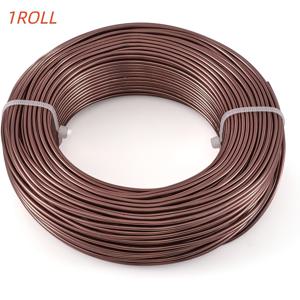 TEMU 사계절용 범용 32.8피트 알루미늄 공예용 와이어, 2mm 유연한 금속 와이어, 핸드메이드 주얼리, 정원 묶음, 크리스마스 장식용, 브라운