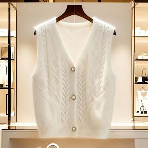 TEMU 여성용 스웨터 탑, 오픈 프론트 민소매 브이넥 단색 싱글 브레스티드 버튼 가디건, 봄/여름 캐주얼 고급스러운 스타일리시한 부드럽고 매끄러운 소재