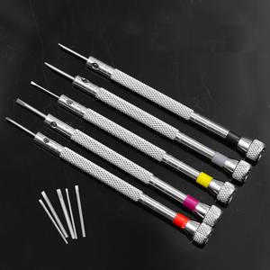 TEMU 정밀 시계 수리용 드라이버 세트 10개, 직선형 드라이버 핸들 5개와 교체용 비트 5개 포함, 사이즈 0.8/1.0/1.2/1.4/1.6mm, 시계, 안경, 휴대폰 수리 공구용