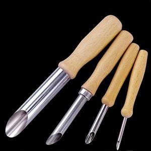 TEMU 4개 세트 클레이 펀치 도구 - 라운드 홀 펀처 포함, 고강도 스테인리스 스틸 도자기 제작 도구, 그린웨어 트리밍, 클레이 조각, DIY 도자기용 - 초보자 및 전문 도예가에게 이상적