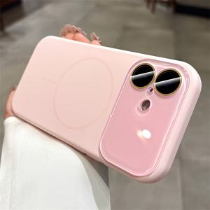 TEMU 아이폰 17ProMax 16 15 14 13 Pro Max 호환 럭셔리 소프트 매그네틱 무선충전 케이스 - 렌즈 보호 백커버