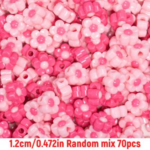 TEMU 70개 12mm 아크릴 복숭아 비즈 | 발렌타인데이 컬러 주얼리 제작, 팔찌 및 목걸이 재료