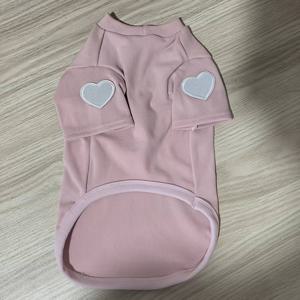 TEMU 따뜻한 겨울 강아지 옷 - 소형견 & 고양이용 하트 패턴 코지 베이스 레이어 언더웨어, 사계절 착용, 세탁기 사용 가능, 크리스마스 & 새해 선물 (포메라니안, 치와와, 시츄) - 펫 의류