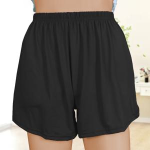 TEMU 패션 캐주얼 미드 웨이스트 소프트 슬립 반바지 | 여성 홈웨어, 솔리드 카키 색상, 스플릿 디자인, 올 시즌 편안함