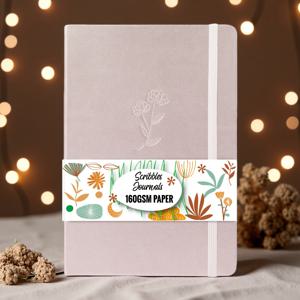 TEMU A5 사이즈 도트 그리드 페이지 스케치북 불렛 점선 다이어리, 160gsm 두꺼운 종이 160페이지 P1부터 P160까지 번호 매김