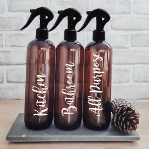 TEMU 플라스틱 청소 스프레이 병 3개 세트, 500ml/16.9oz, 욕실 및 욕실 사용에 적합