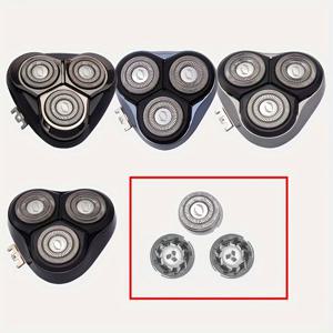 TEMU 필립스 노렐코 시리즈 3000, 2000, 1000 및 플라이코 FR8 호환용 더블 블레이드 면도기 헤드 교체용 세트 (3개입)