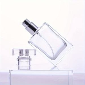 TEMU 리필 가능 유리 향수병, 30ml 및 50ml 투명 스파이럴 병, 섬세한 미스트 화장품용 스프레이 펌프 장착, 휴대용 여행용 향수 분무기