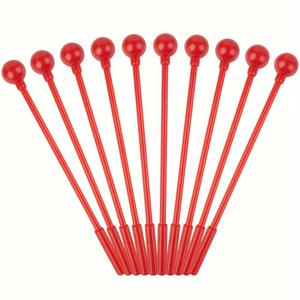 TEMU 휴대용 드럼 연주를 위한 플라스틱 드럼 스틱 10개 세트, 악기