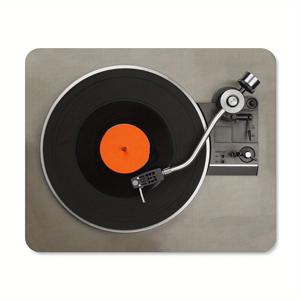TEMU 1개 컴퓨터 마우스 패드 레트로 빈티지 비닐 레코드 해양 스타일 두꺼운 9.45 * 7.9인치 3mm 두께 컴퓨터 미끄럼 방지 고무 마우스 패드