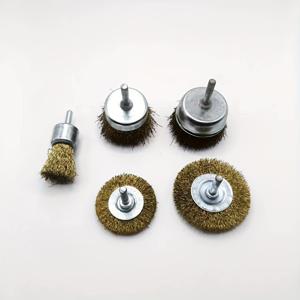 TEMU 전동 드릴용 와이어 브러시 연마 헤드 5개, 녹 제거 및 연마 도구, 연마용 전동 브러시 헤드