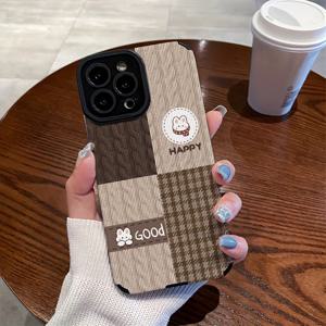 TEMU 아이폰 플러스/15 프로/15 프로 맥스, 아이폰 14/14 플러스/14 프로/14 프로 맥스, 아이폰 13/13 프로/13 프로 맥스, 아이폰 12/12 프로/12 프로 맥스, 아이폰 11/11 프로/11 프로 맥스, 아이폰 7/8 플러스, 아이폰 XR/XS 맥스용 만화 토끼 체크무늬 휴대폰 케이스