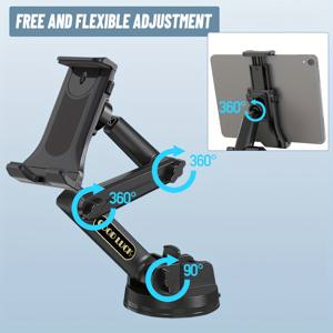 TEMU 대형 차량용 휴대폰 거치대 (대시보드용), 트럭 장착 태블릿 및 스마트폰을 위해 설계, 4~13인치의 대부분의 태블릿 및 휴대폰과 호환, 뛰어난 안정성을 제공하는 초대형 흡착 컵 특징