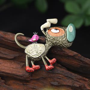 TEMU 귀여운 동물 강아지 브로치 아연 합금 에나멜 드롭 오일 해머 입체 용접 니들건 블랙 귀여운 만화 강아지 브로치 핀 파티 데일리 파티 휴일 추가 의상 주얼리